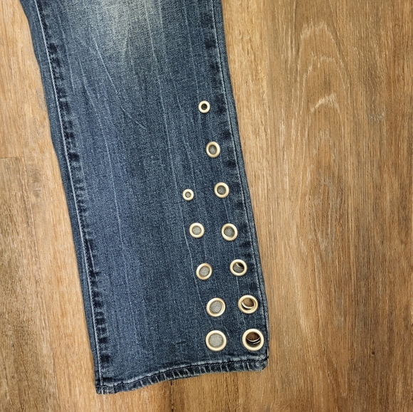 Seven 7 Reeves NWOT Mid Rise Micro Boot Ankle Jeans Ladies Grommets Size 8 - Picture 7 of 14